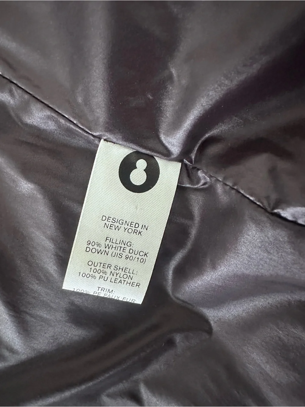 SNOWMAN New York Black Mixed-Media Down Puffer Coat with Faux Fur Trim